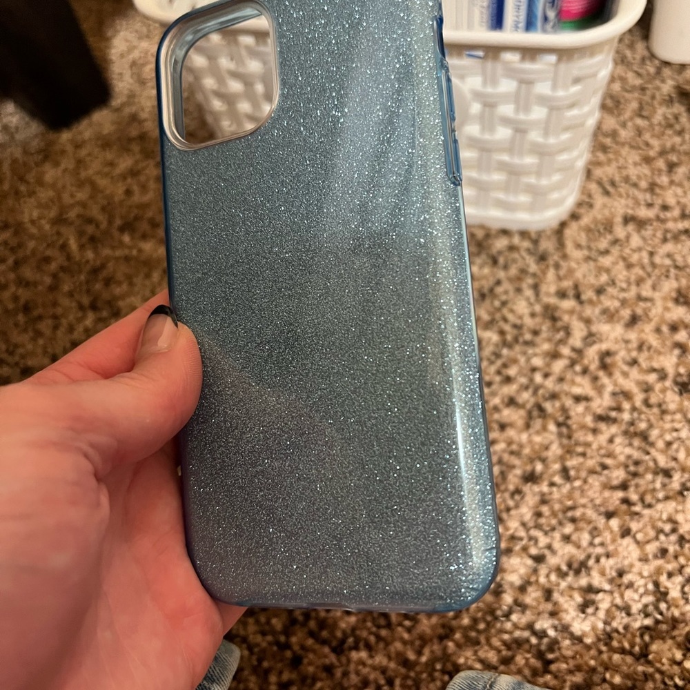 iPhone 11 Pro blue shimmer case